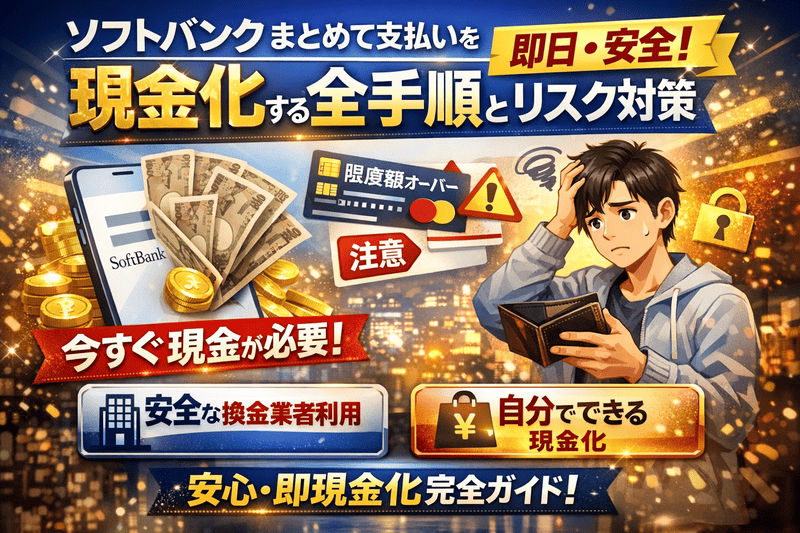 ソフトバンクまとめて支払いを現金化する全手順とリスク対策【即日・安全】